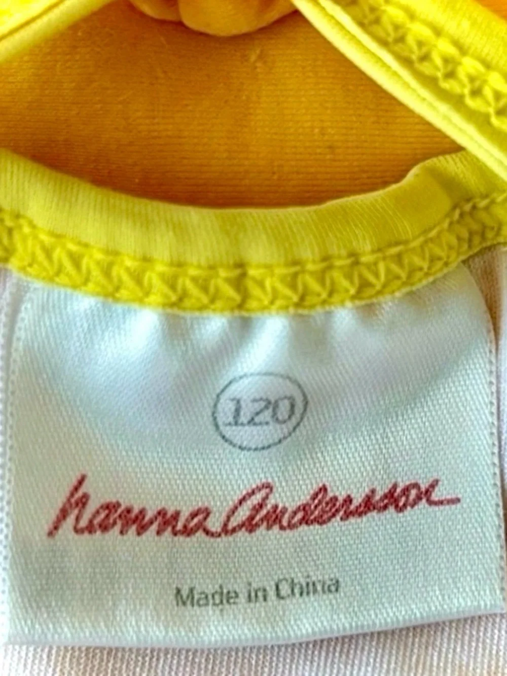 Hanna Andersson Swimsuit 🌻Sunflower Cross‑Back One‑Piece Yellow 120 cm 6–7Y